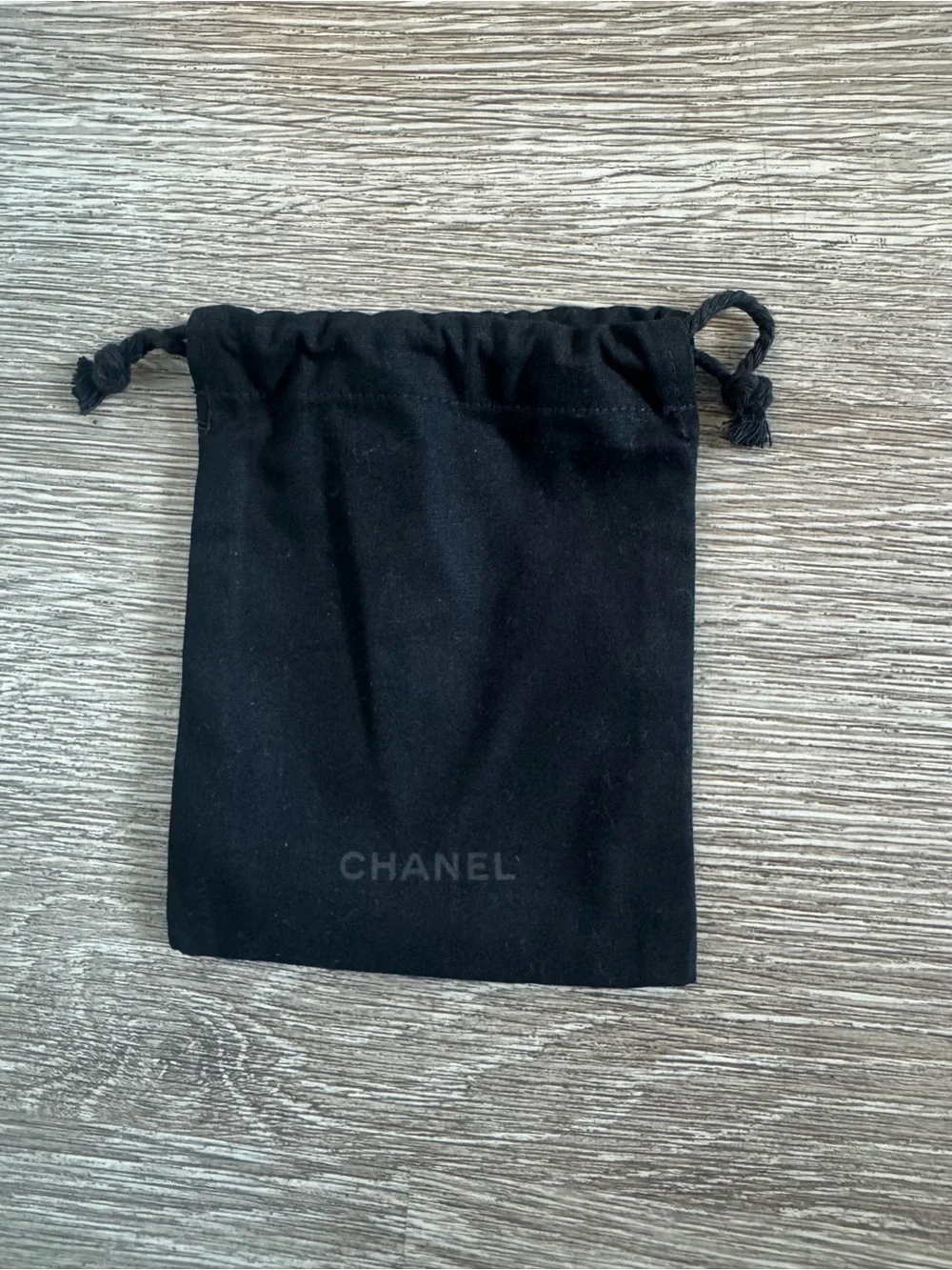 CHANEL Black Drawstring Dust Bag Small Authentic Gift Pouch Storage Travel